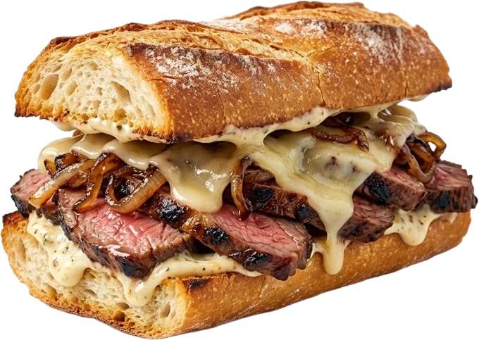 Braza Steak sandwich with picanha and melted cheese