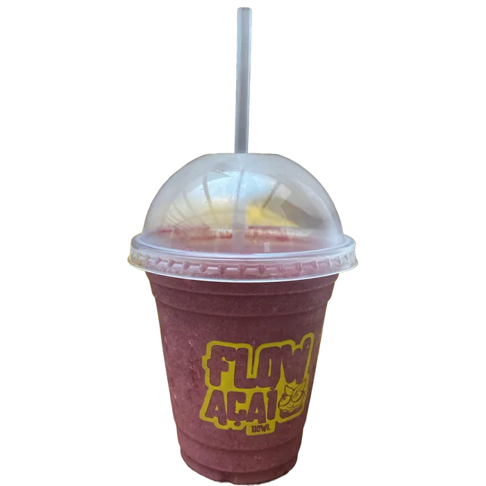 Flow smoothie with a dome lid