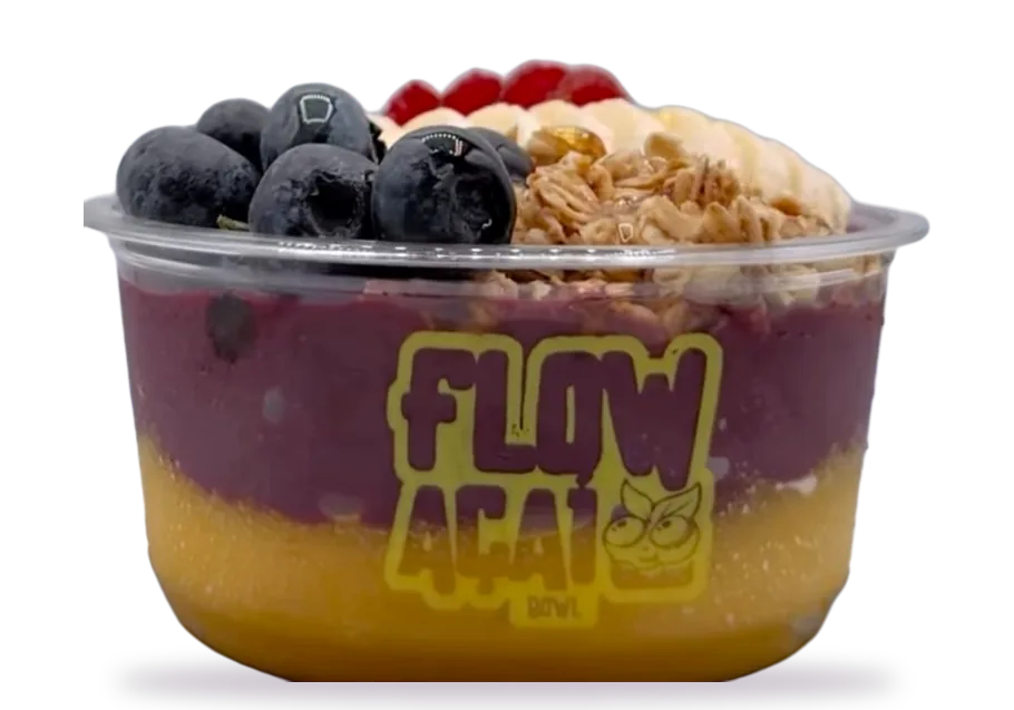 Mango and açaí in two layers