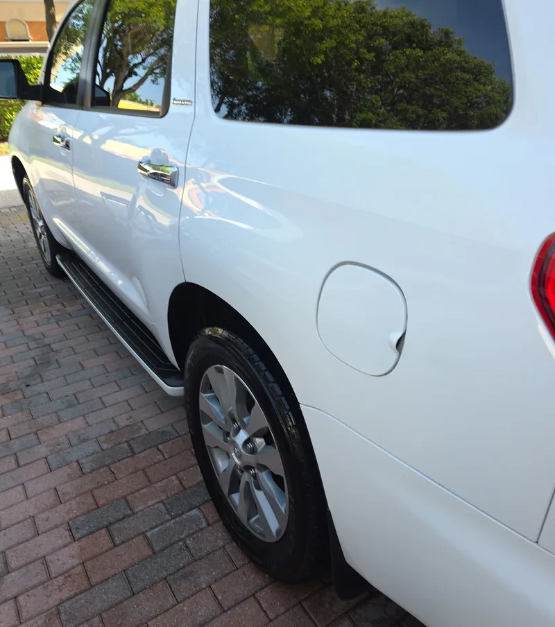 White 2016 Toyota Sequoia after the detail